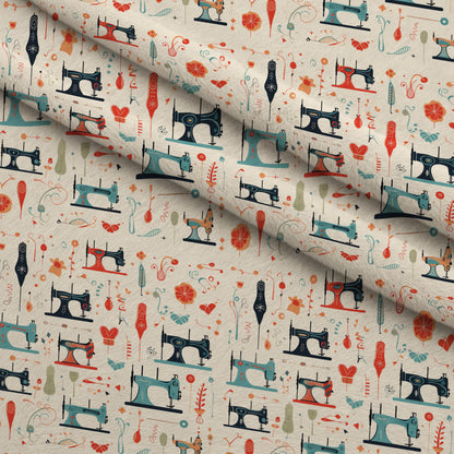 Retro Stitchery Pattern 4 Minky Fabric