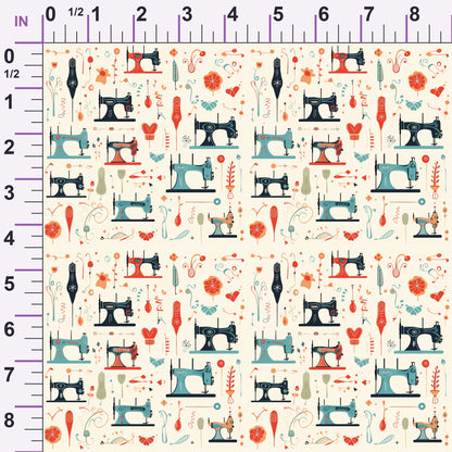 Retro Stitchery Pattern 4 Minky Fabric