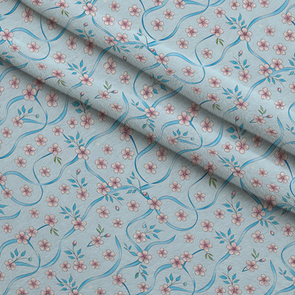 Ribbon Orchard Pattern 15 Minky Fabric