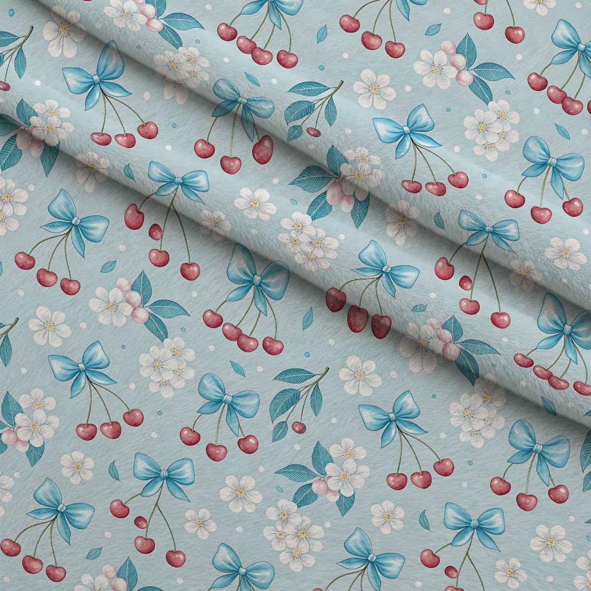 Ribbon Orchard Pattern 2 Minky Fabric