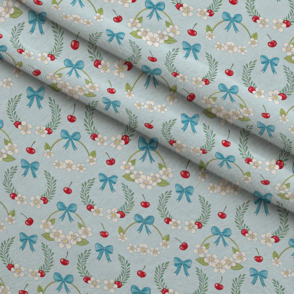 Ribbon Orchard Pattern 3 Minky Fabric