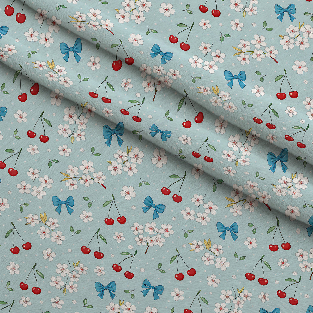 Ribbon Orchard Pattern 6 Minky Fabric