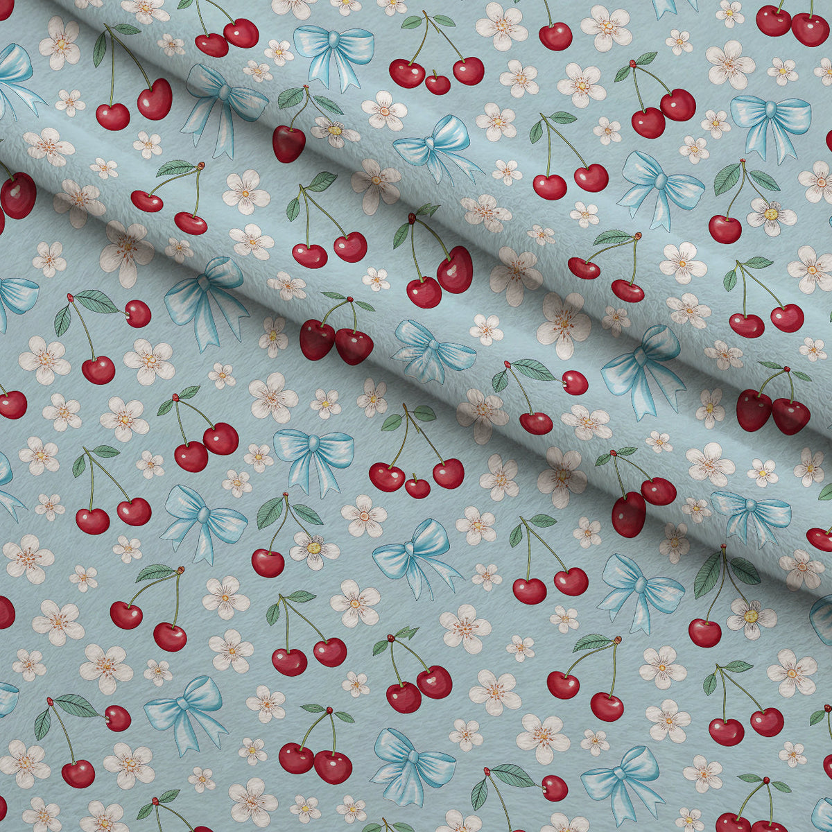 Ribbon Orchard Pattern 8 Minky Fabric