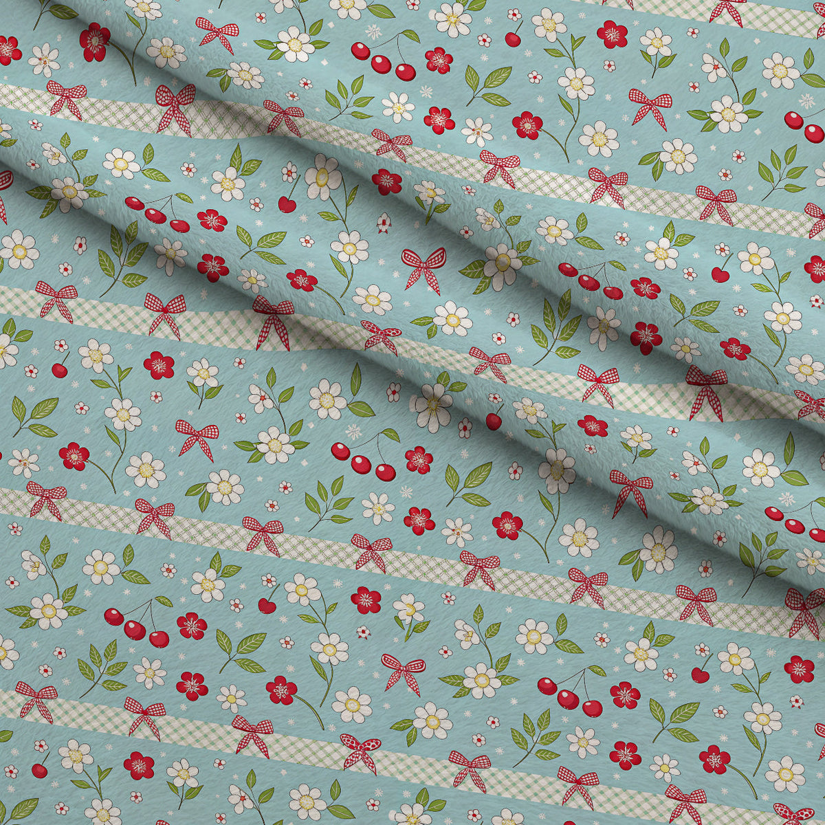 Ribbon Orchard Pattern 9 Minky Fabric
