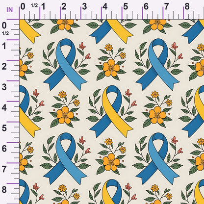 Ribbons of Hope Pattern 10 Minky Fabric