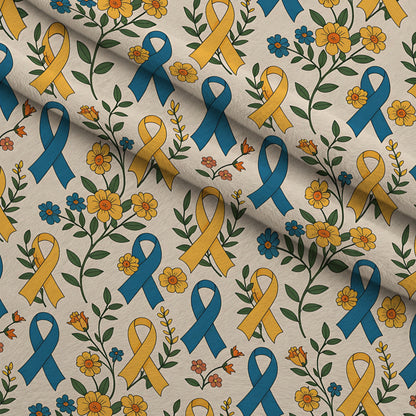 Ribbons of Hope Pattern 12 Minky Fabric