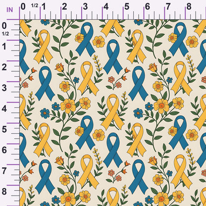 Ribbons of Hope Pattern 12 Minky Fabric