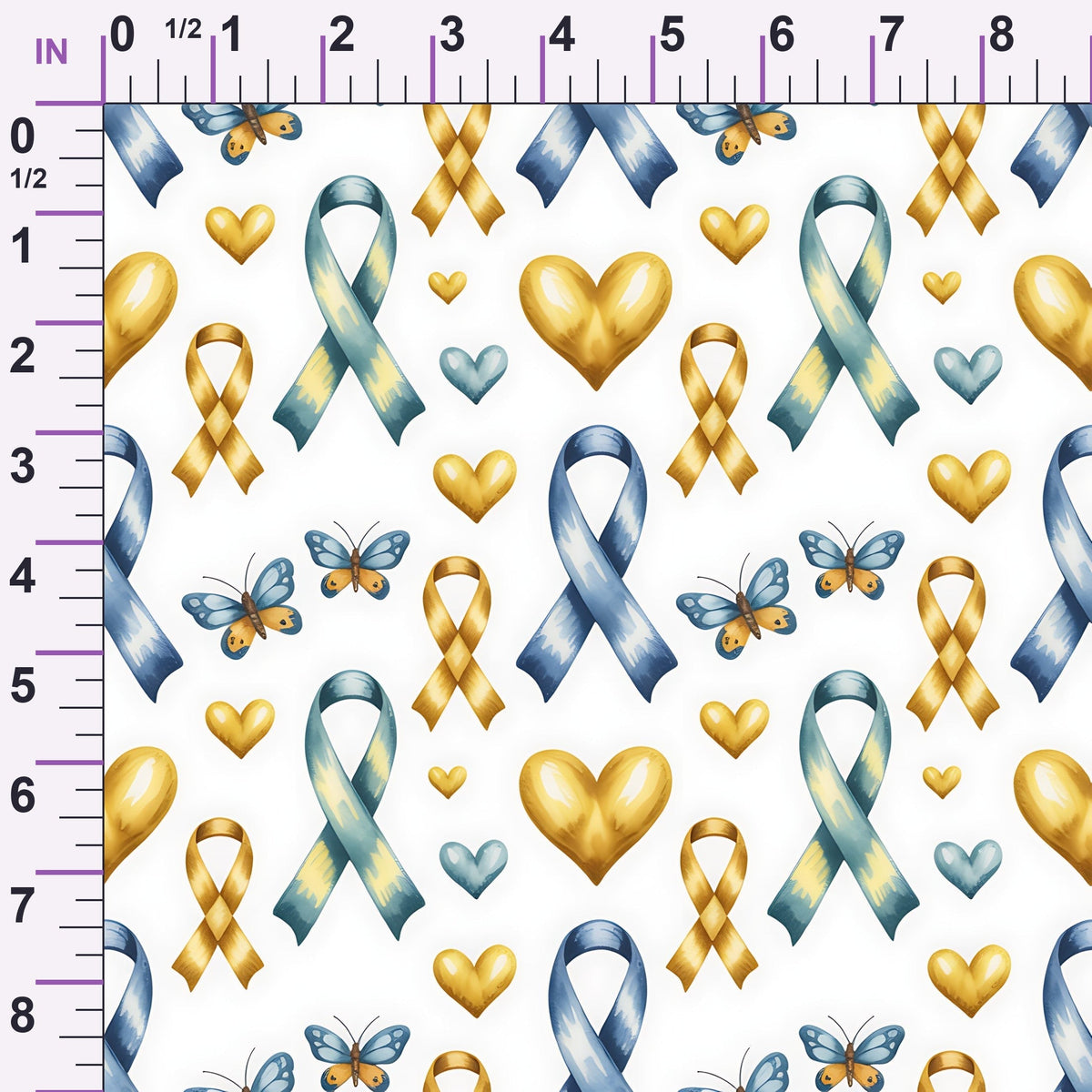 Ribbons of Hope Pattern 13 Minky Fabric