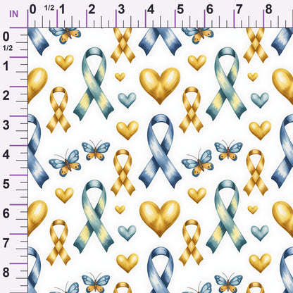 Ribbons of Hope Pattern 13 Minky Fabric