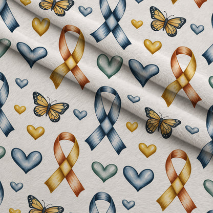 Ribbons of Hope Pattern 15 Minky Fabric