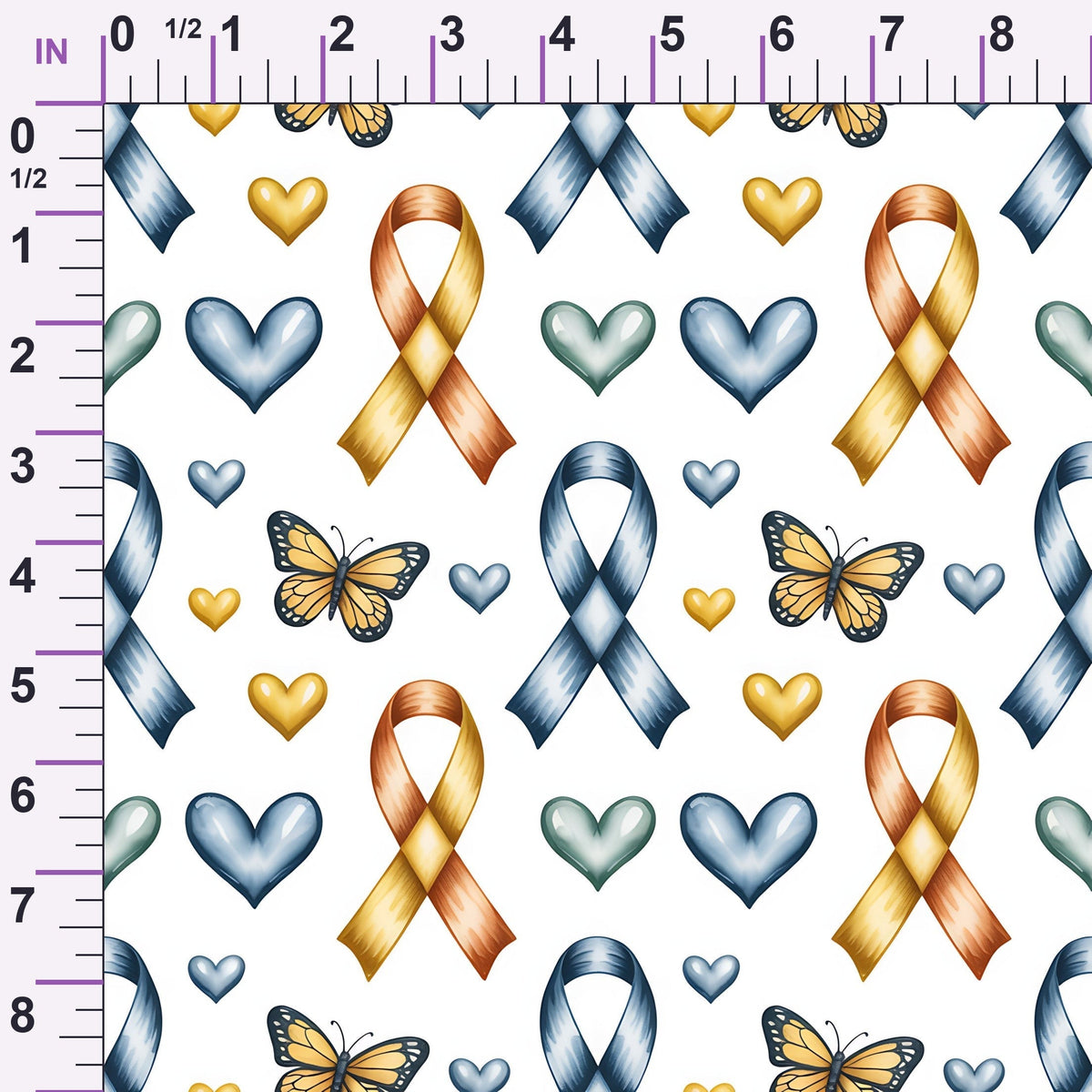 Ribbons of Hope Pattern 15 Minky Fabric