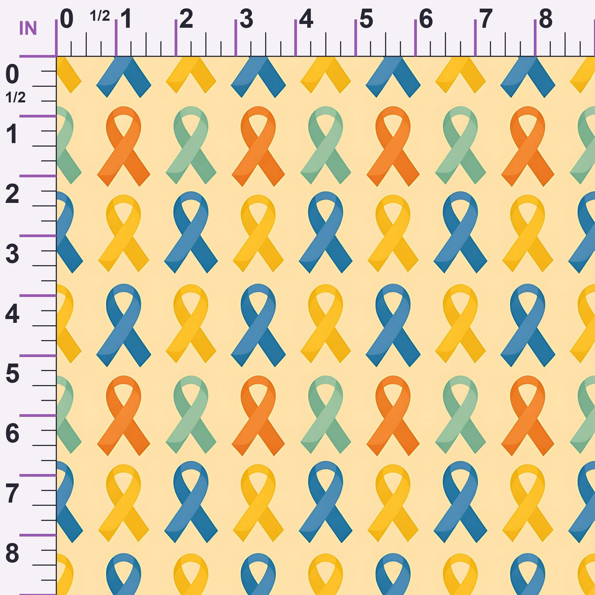 Ribbons of Hope Pattern 19 Minky Fabric