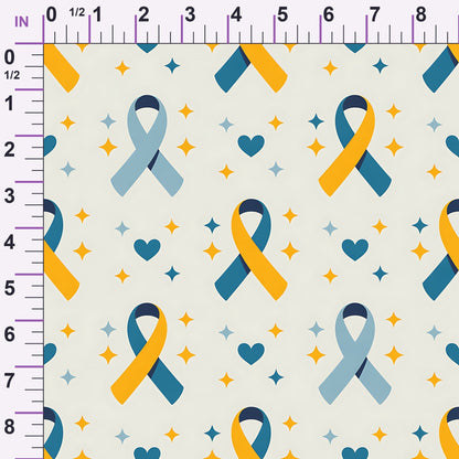 Ribbons of Hope Pattern 2 Minky Fabric