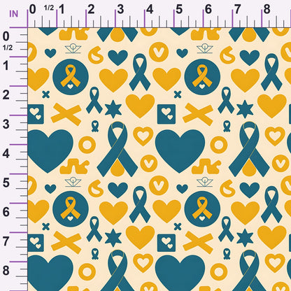 Ribbons of Hope Pattern 22 Minky Fabric