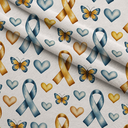 Ribbons of Hope Pattern 23 Minky Fabric