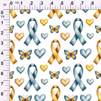 Ribbons of Hope Pattern 23 Minky Fabric