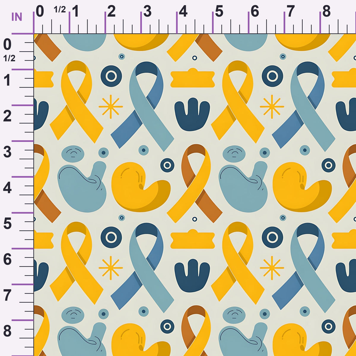 Ribbons of Hope Pattern 28 Minky Fabric
