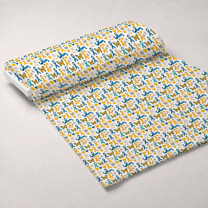 Ribbons of Hope Pattern 29 Minky Fabric