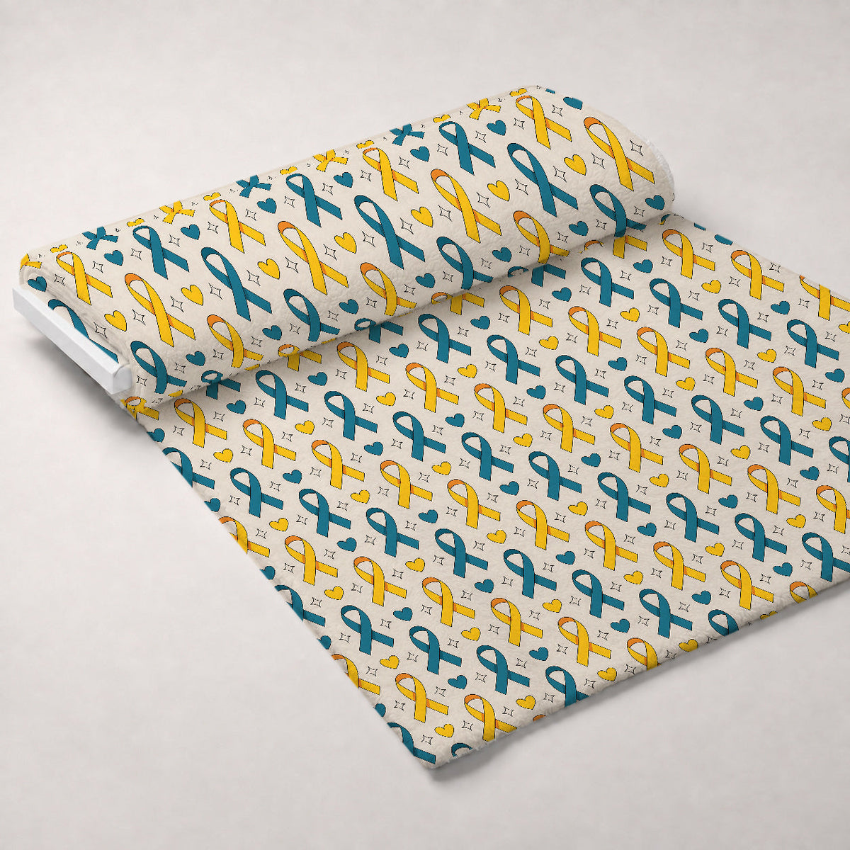 Ribbons of Hope Pattern 3 Minky Fabric