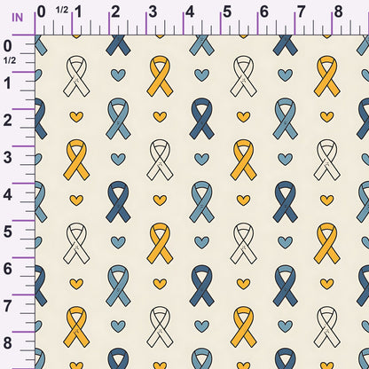 Ribbons of Hope Pattern 7 Minky Fabric