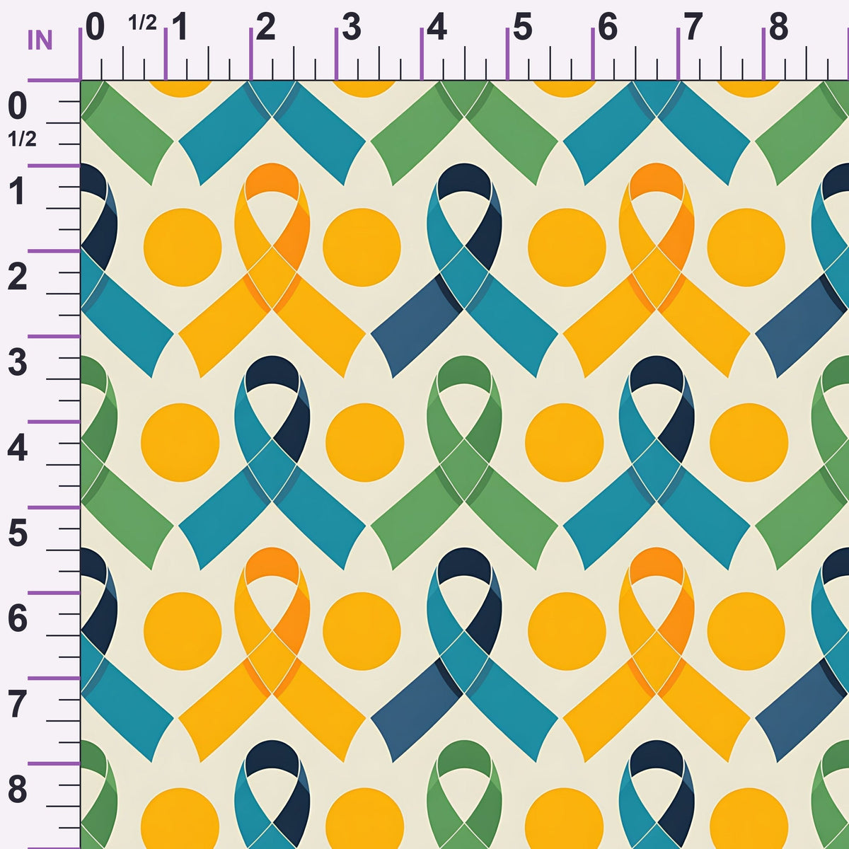 Ribbons of Hope Pattern 8 Minky Fabric