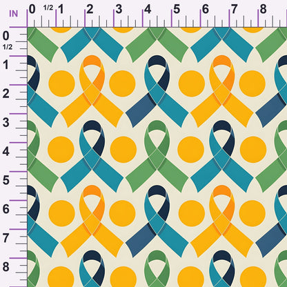 Ribbons of Hope Pattern 8 Minky Fabric