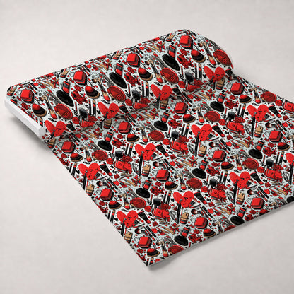 Rockabilly Rouge Pattern 1 Minky Fabric