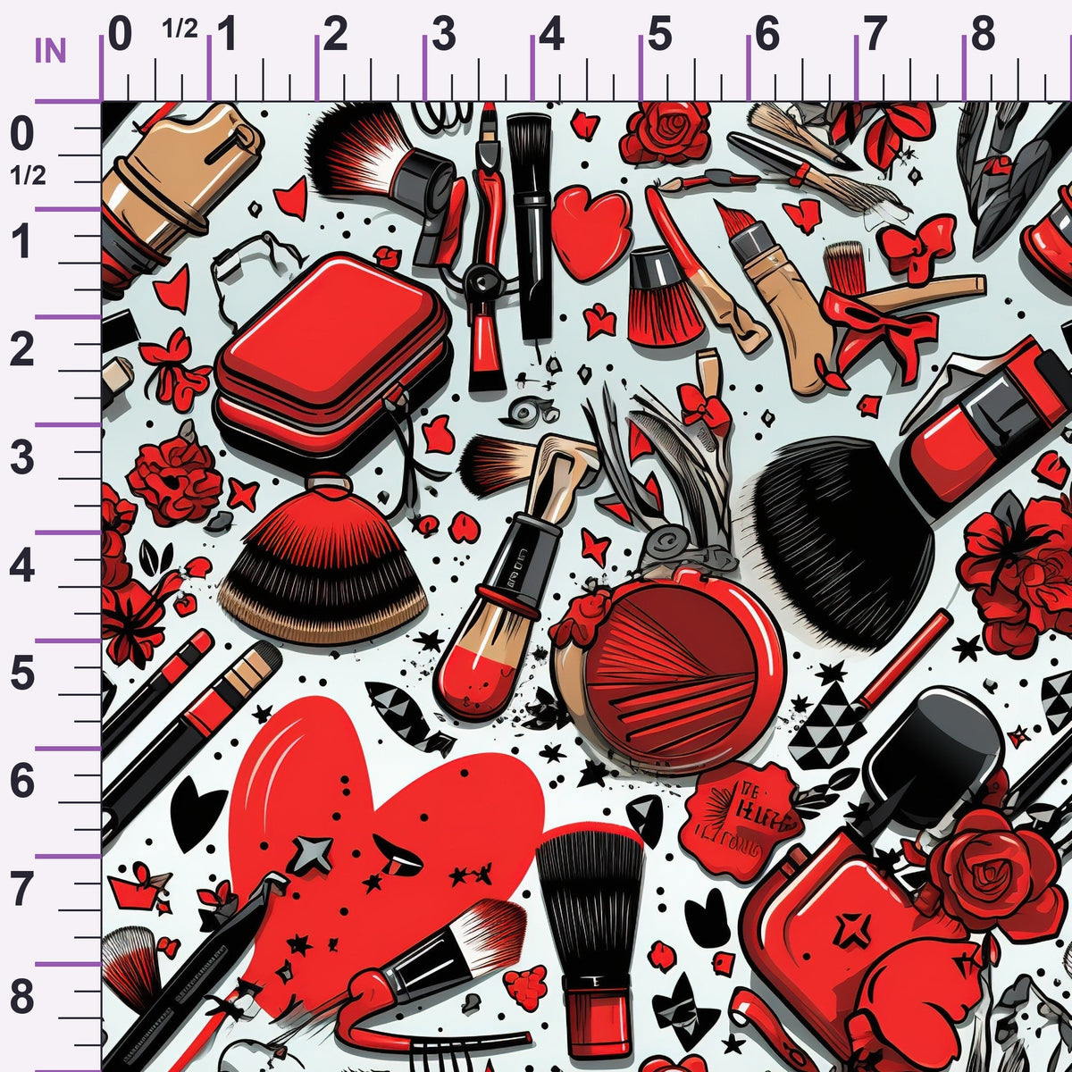 Rockabilly Rouge Pattern 1 Minky Fabric