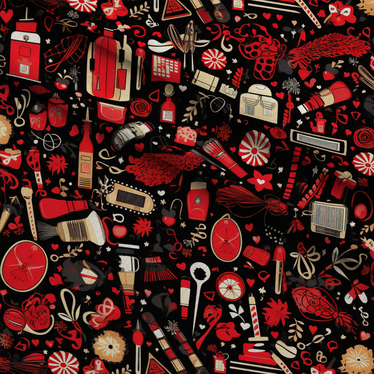 Rockabilly Rouge Pattern 11 Minky Fabric