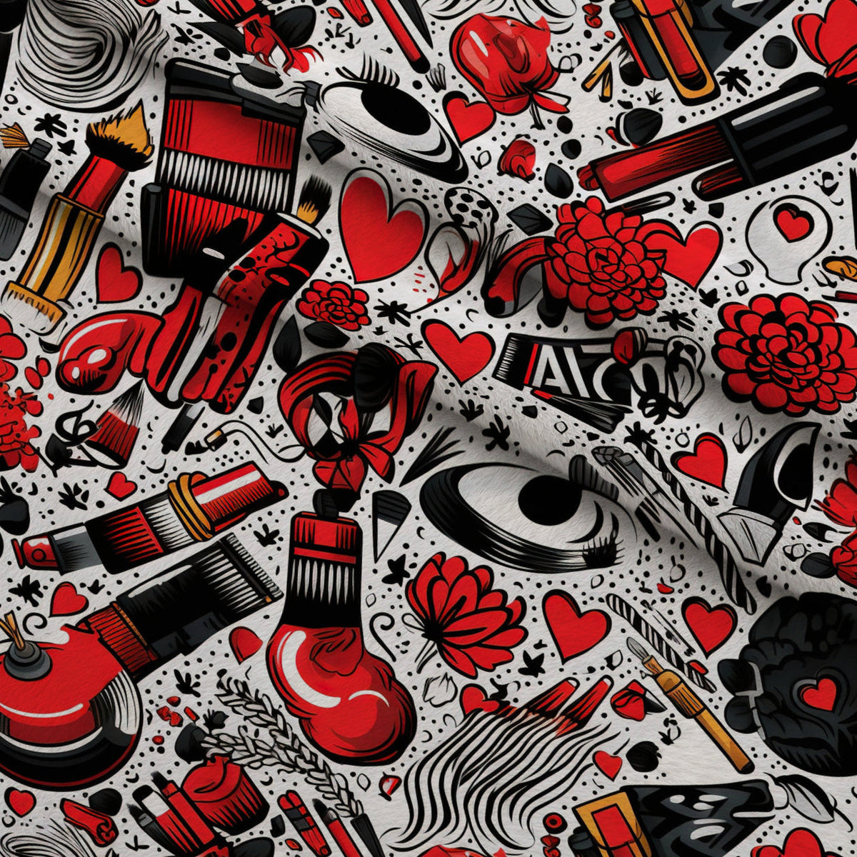 Rockabilly Rouge Pattern 4 Minky Fabric
