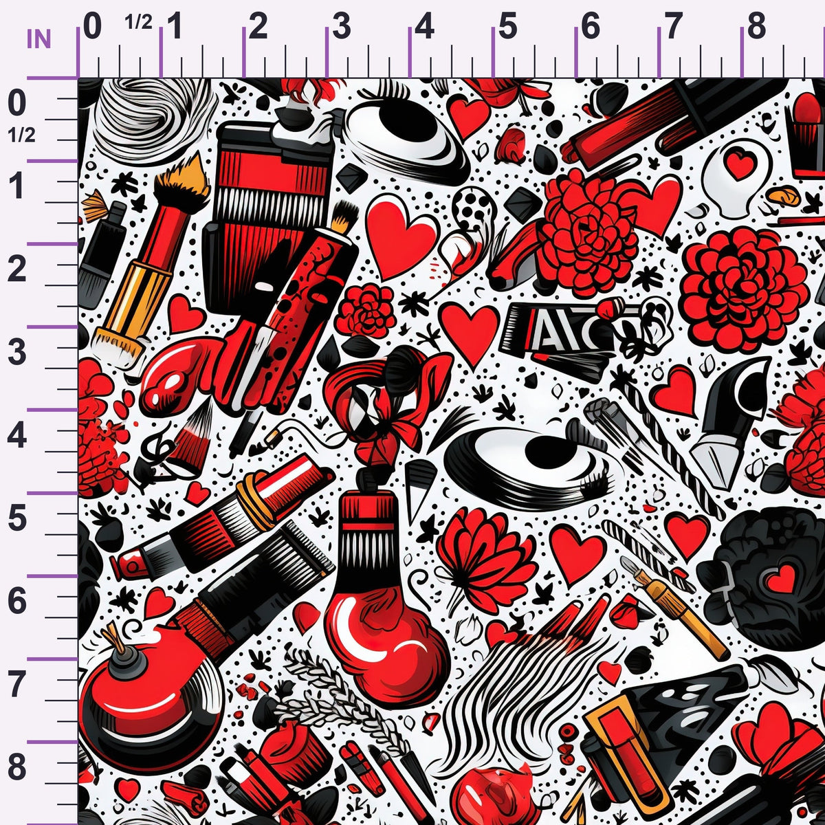 Rockabilly Rouge Pattern 4 Minky Fabric