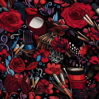 Rockabilly Rouge Pattern 5 Minky Fabric