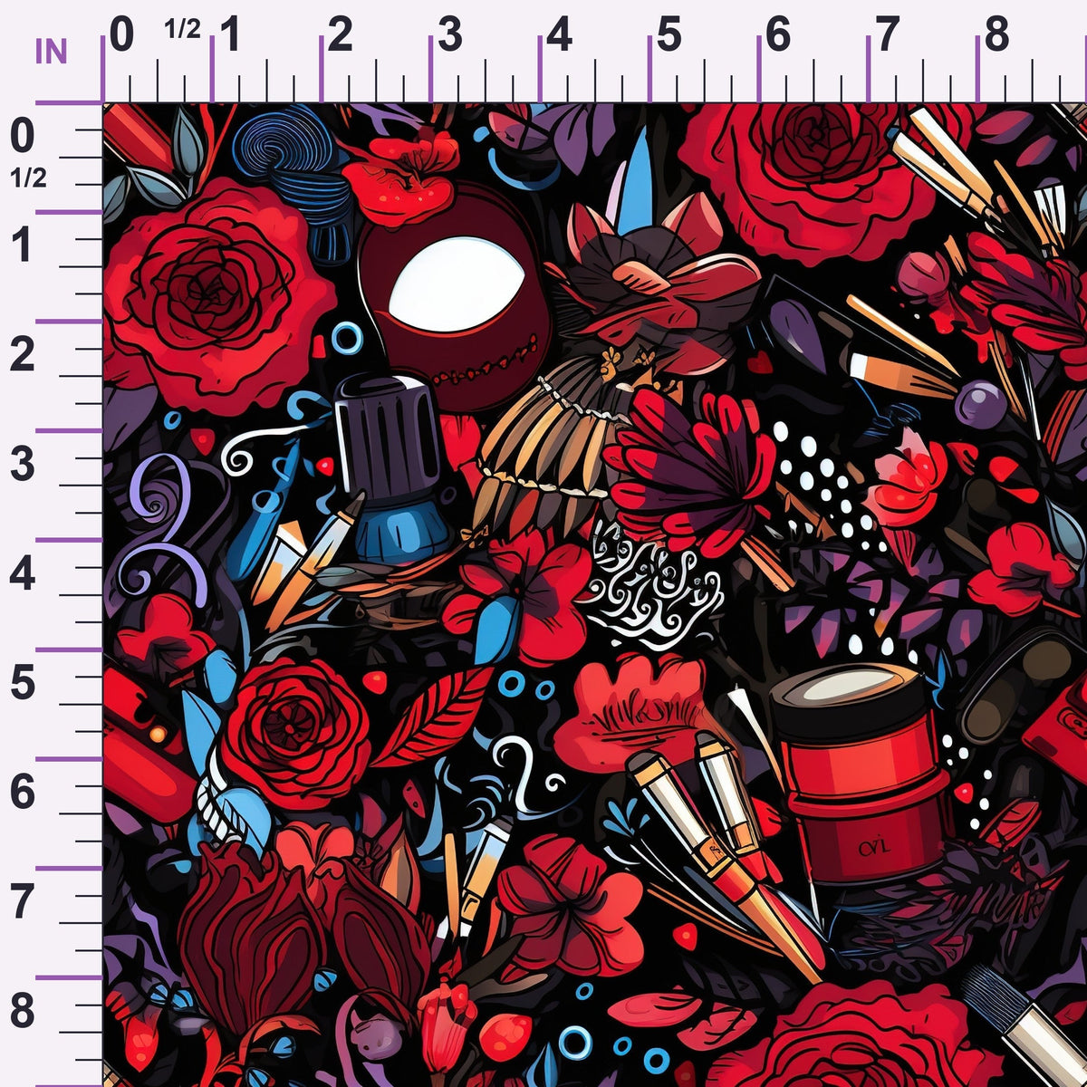 Rockabilly Rouge Pattern 5 Minky Fabric