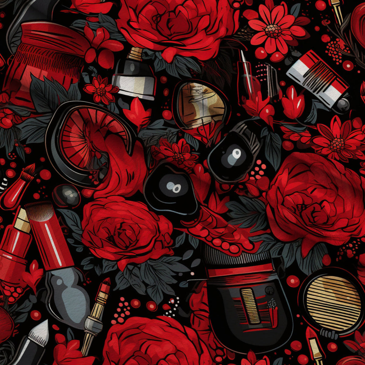 Rockabilly Rouge Pattern 8 Minky Fabric