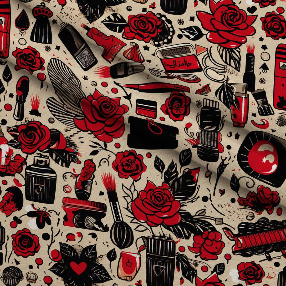 Rockabilly Rouge Pattern 9 Minky Fabric