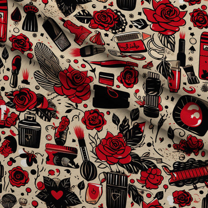 Rockabilly Rouge Pattern 9 Minky Fabric