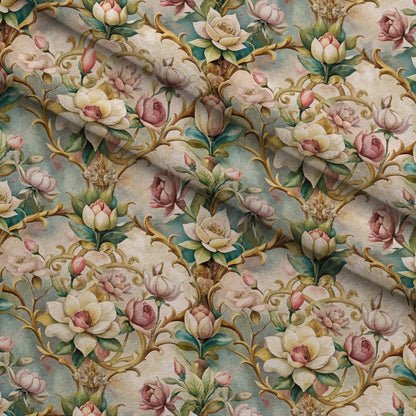 Rococo Blooms Pattern 10 Minky Fabric