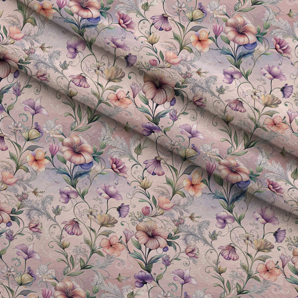 Rococo Blooms Pattern 101 Minky Fabric