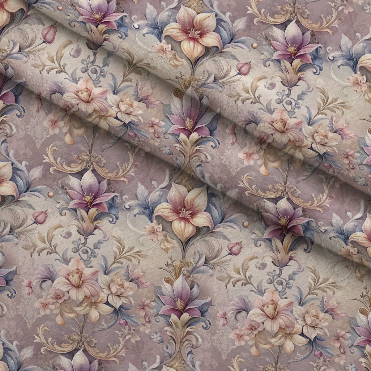 Rococo Blooms Pattern 105 Minky Fabric