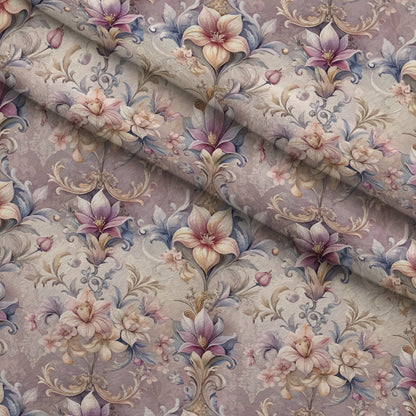 Rococo Blooms Pattern 105 Minky Fabric