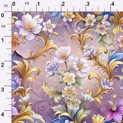 Rococo Blooms Pattern 106 Minky Fabric
