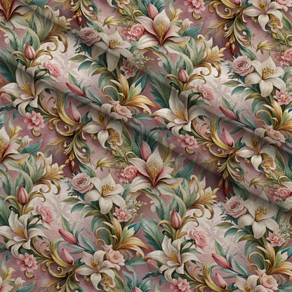Rococo Blooms Pattern 11 Minky Fabric