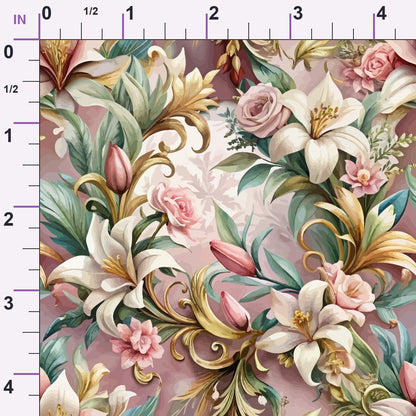 Rococo Blooms Pattern 11 Minky Fabric