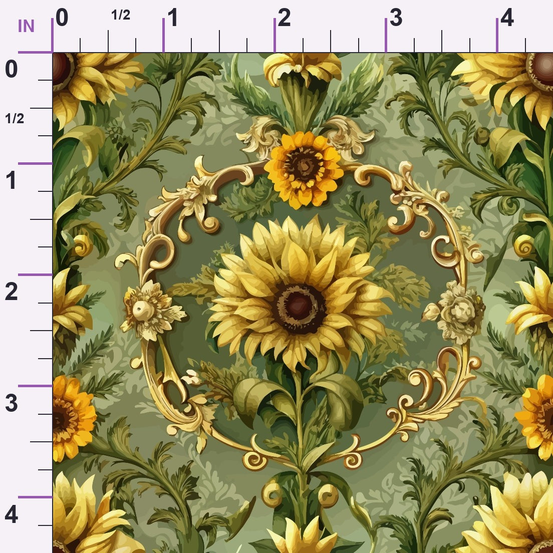 Rococo Blooms Pattern 110 Minky Fabric