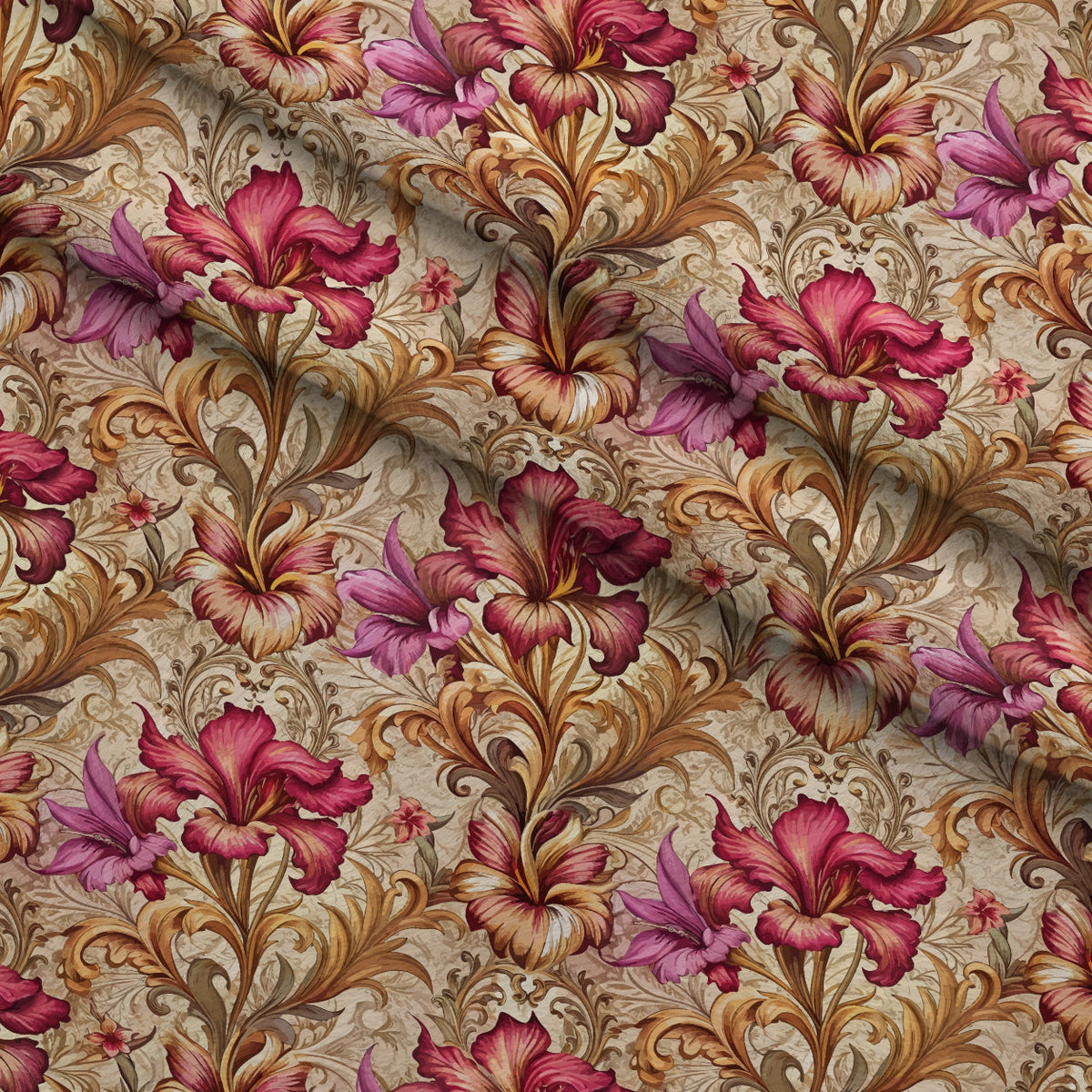 Rococo Blooms Pattern 111 Minky Fabric