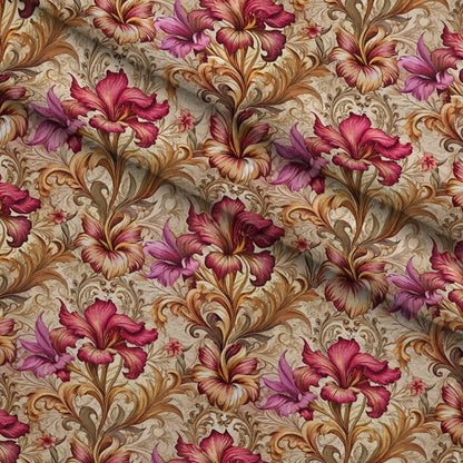 Rococo Blooms Pattern 111 Minky Fabric