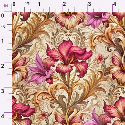 Rococo Blooms Pattern 111 Minky Fabric