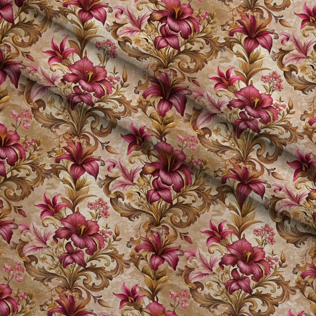 Rococo Blooms Pattern 112 Minky Fabric