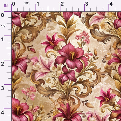 Rococo Blooms Pattern 112 Minky Fabric