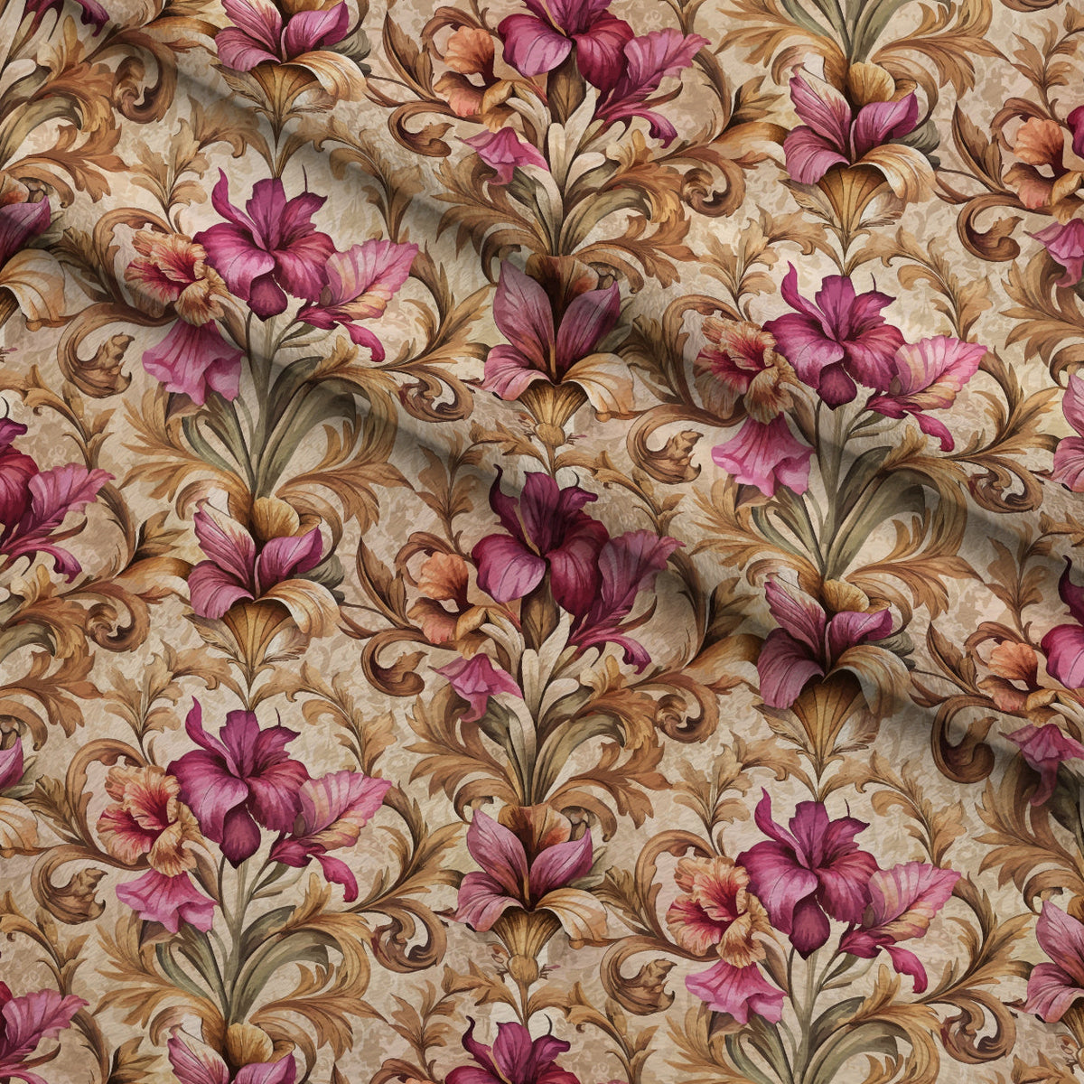 Rococo Blooms Pattern 113 Minky Fabric